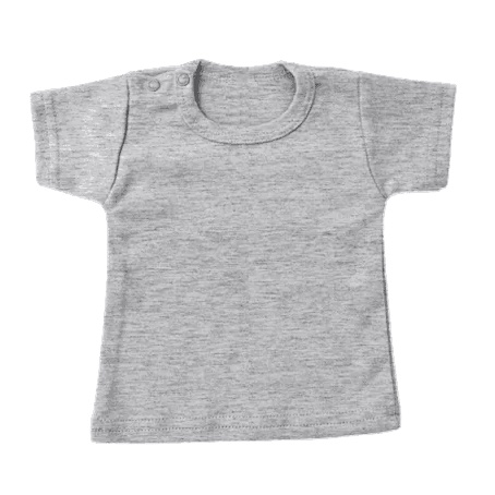 basic shirt grijs korte mouwen kind
