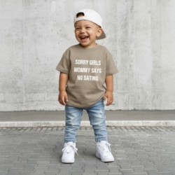 reerererer shirt jongen met tekst sorry girls mommy says no dating