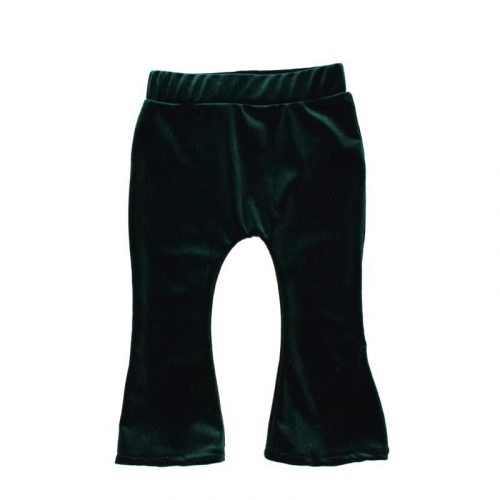 flared pants velvet emerald