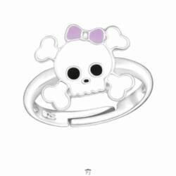Ring Skull Zilveren kinderring Skull - Afbeelding 1