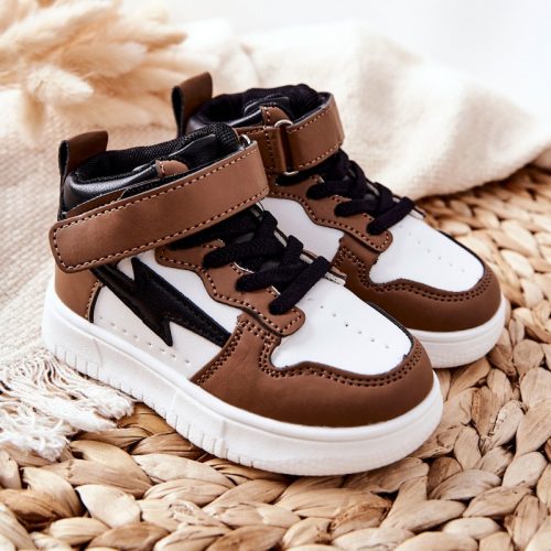 brown high sneakers