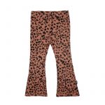 VanPauline Flared Pants Old Coral Leopard