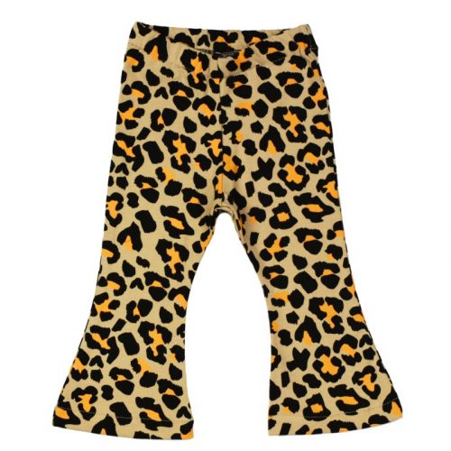 flared pants leopard orange