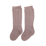 Gebreide Kniesokjes Mauve