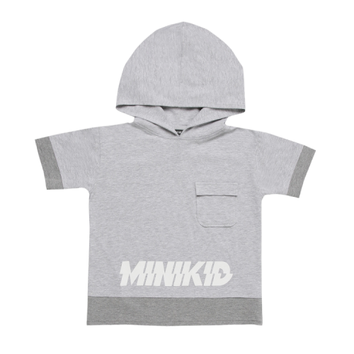 minikid hoodie shirt grey summer