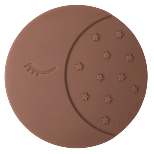 mushie teether moon mauve