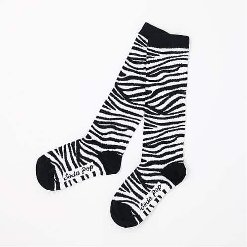 zebra knee socks