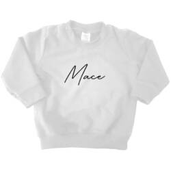 sweater naam retro wit eigen naam Sweater Naam Retro Wit - Afbeelding 1