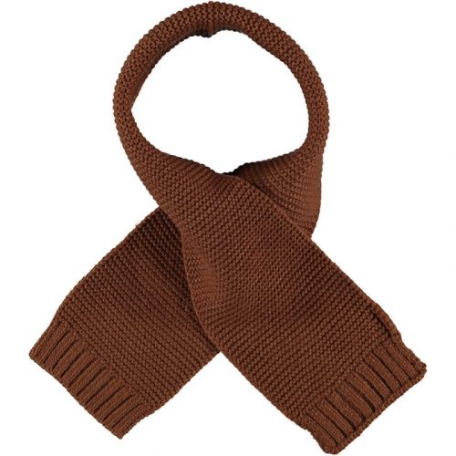 gebreide sjaal dark brown