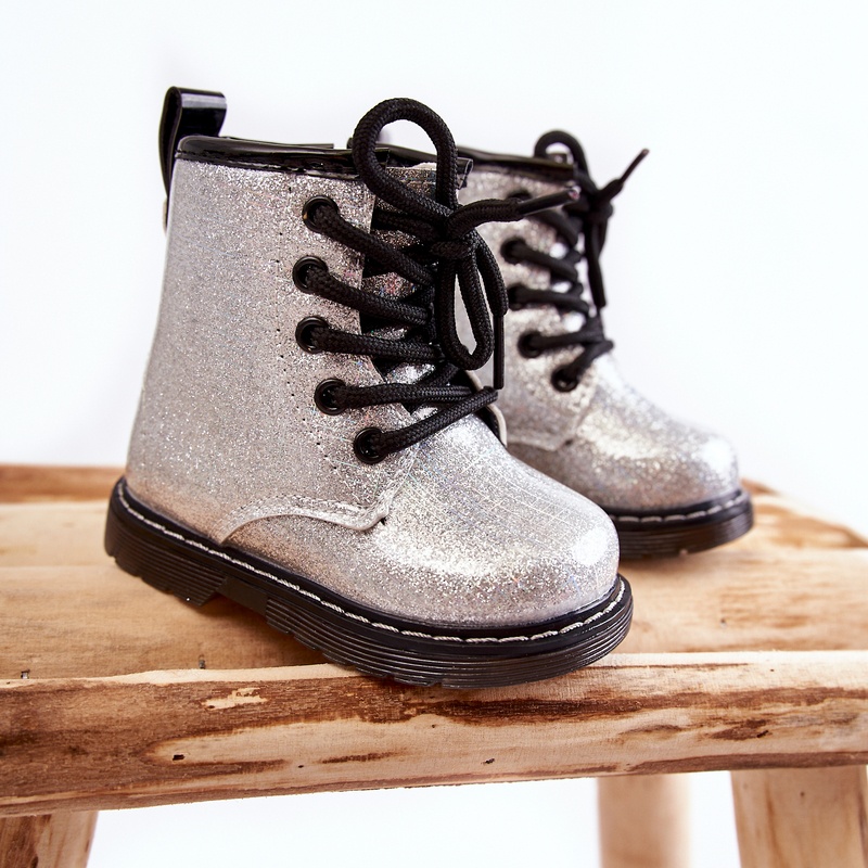 silver on boots