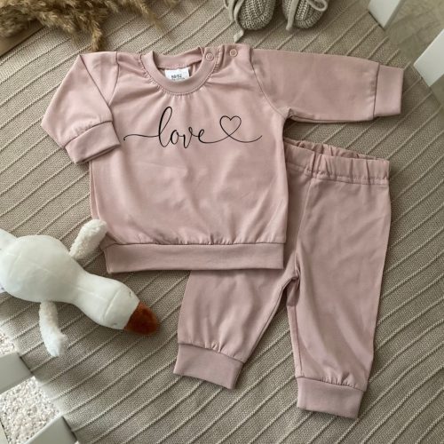 pyjama amour carré rose