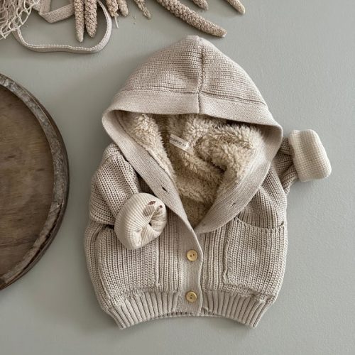 knitted jacket cream