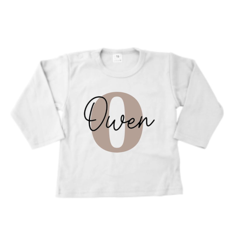 lange mouw wit shirt