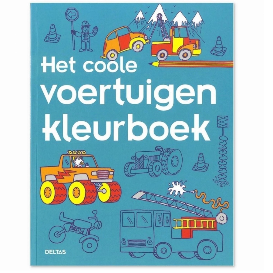 Het coole voertuigen kleurboek