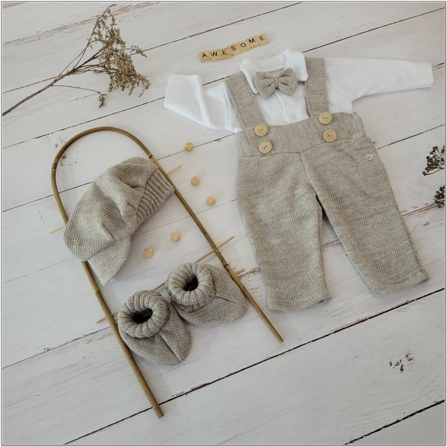 gebreide set baby jongen
