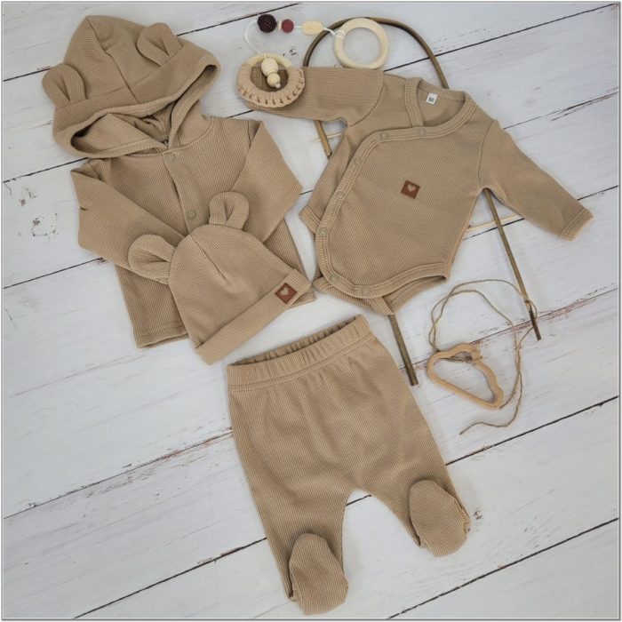 set mokka bruin newborn rib