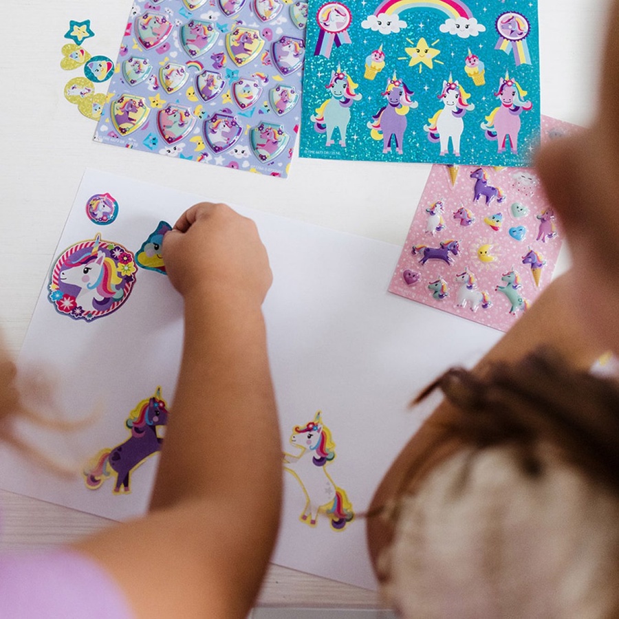 stickervel unicorns groot