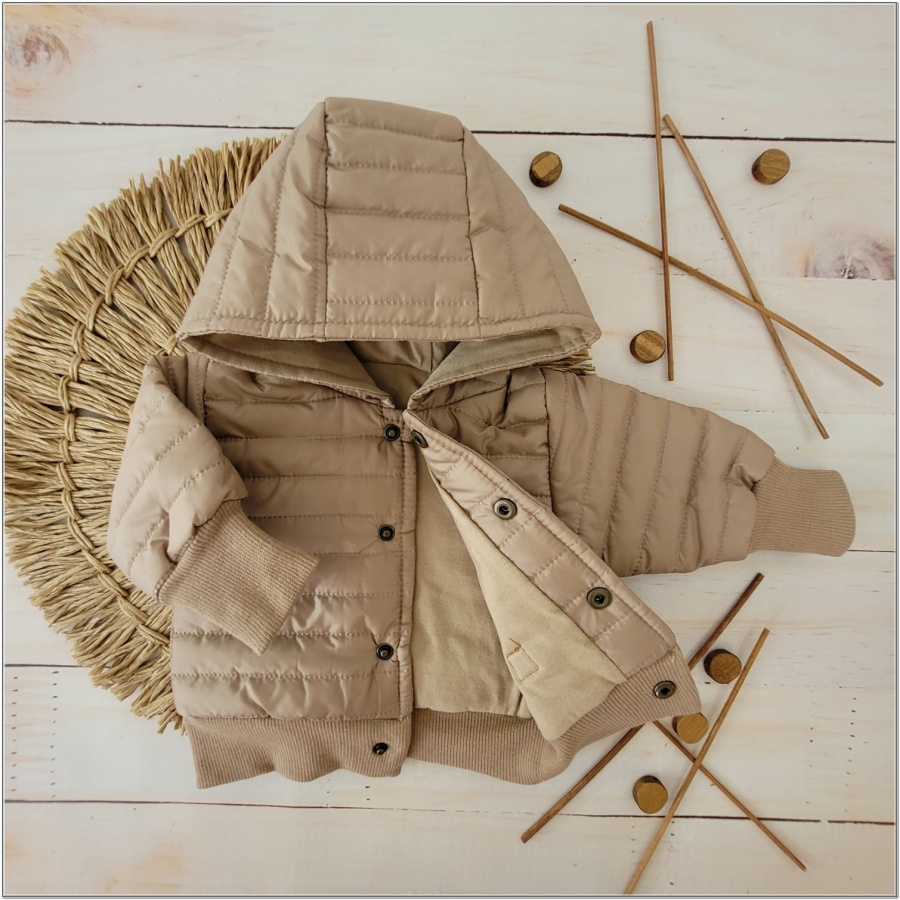 stoere jas beige jongens