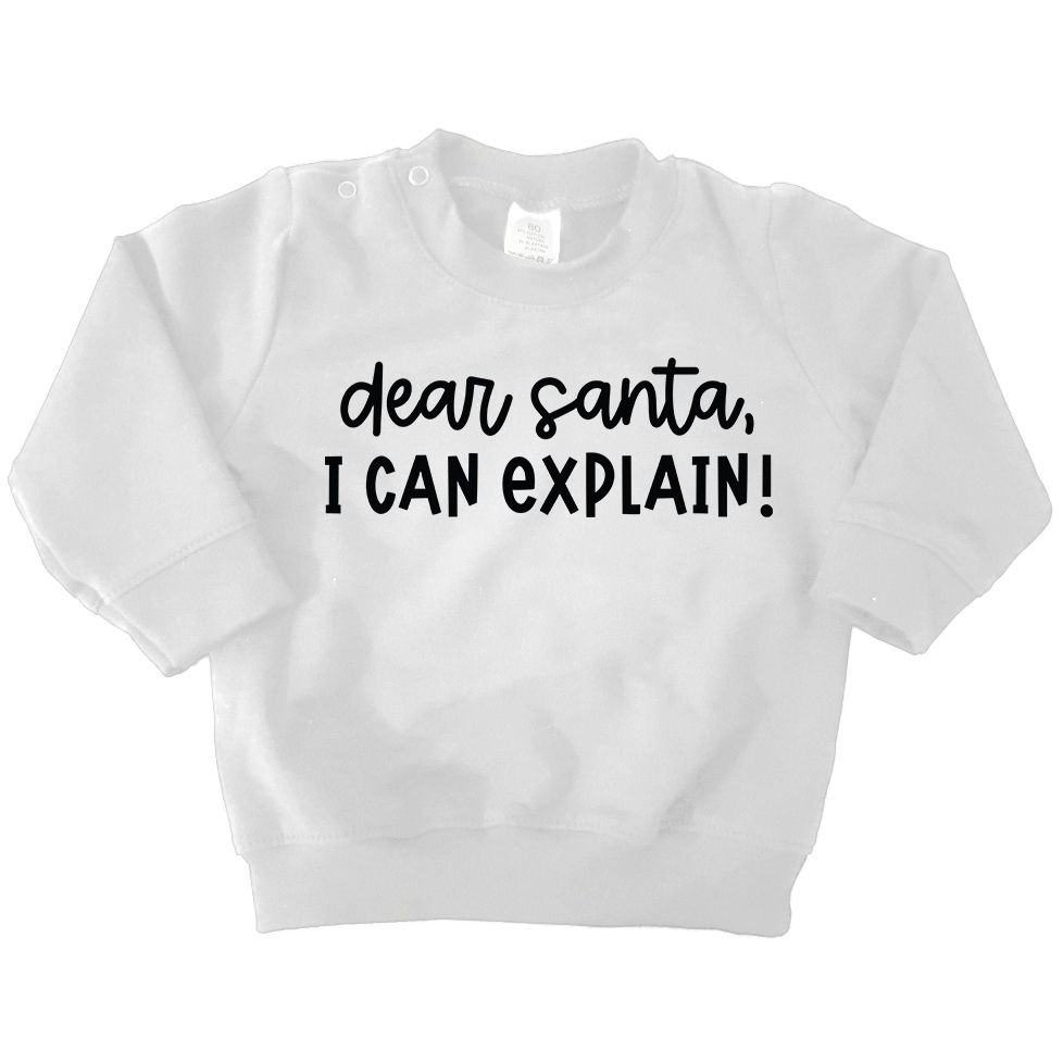 dear santa i can explain sweater wit