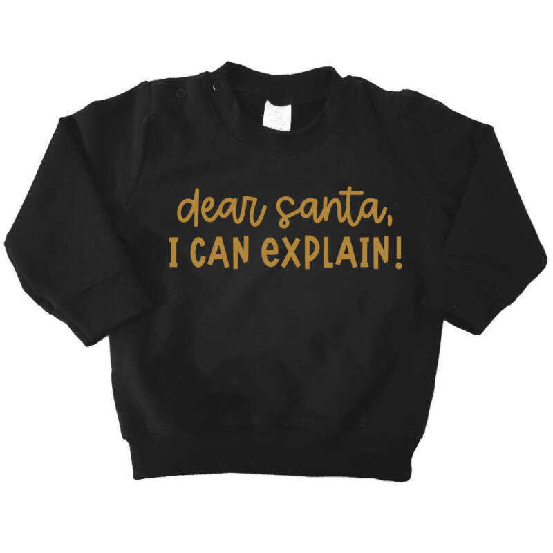 dear santa i can explain sweater zwart goud dear santa i can explain sweater zwart goud