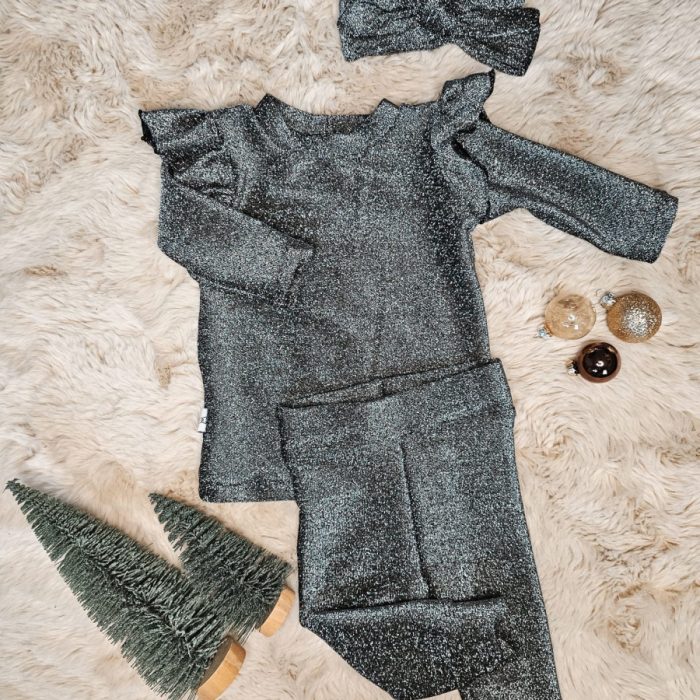 glitter zwart set