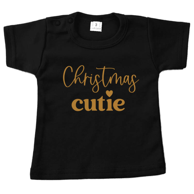 shirt zwart christmas cutie shirt zwart christmas cutie