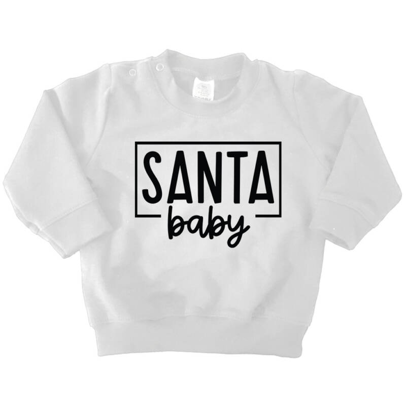 sweater santa baby wit zwart sweater santa baby wit zwart