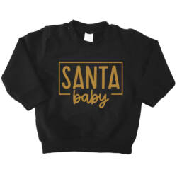 sweater santa baby zwart goud sweater santa baby zwart goud