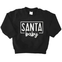 sweater santa baby zwart wit sweater santa baby zwart wit