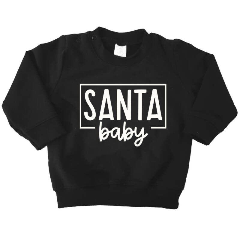 sweater santa baby zwart wit sweater santa baby zwart wit
