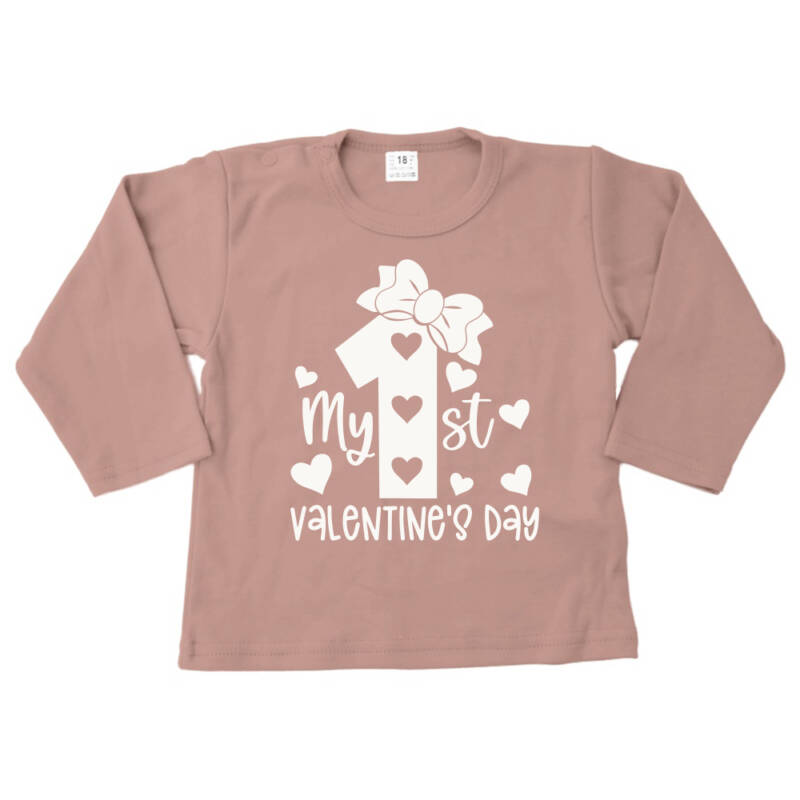 shirt eerste valentijn roze wit shirt eerste valentijn roze wit