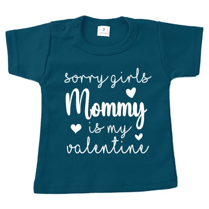 shirt sorry girls valentijn petrol
