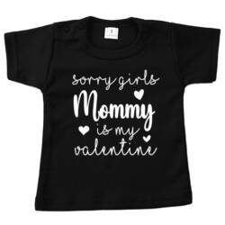 shirt sorry girls valentijn zwart