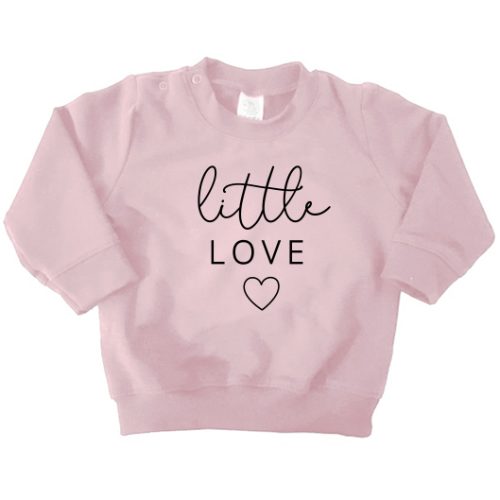 sweater wit little love roze
