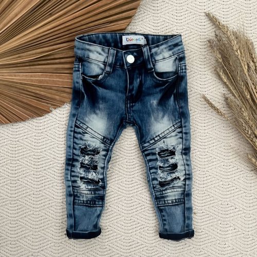 jeans ripped blauw