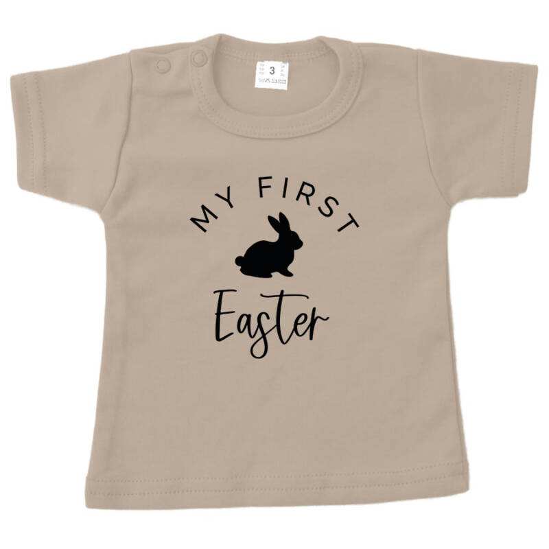 baby shirt pasen first easter met konijn zand baby shirt pasen first easter met konijn zand