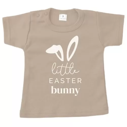 baby shirt pasen little easter bunny zand