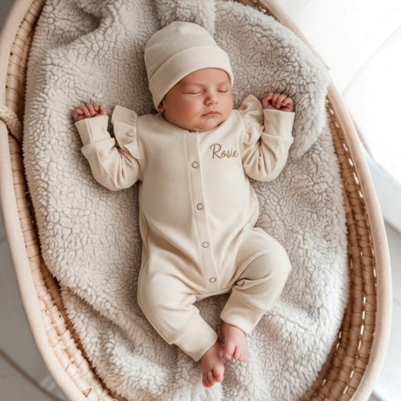 beige rib boxpakje met naam beige rib boxpakje met naam