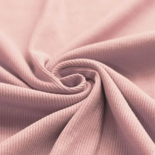 rib stof roze