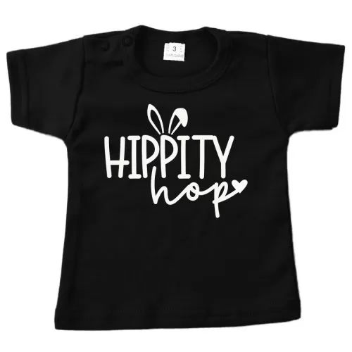shirt pasen hippity hop zwart