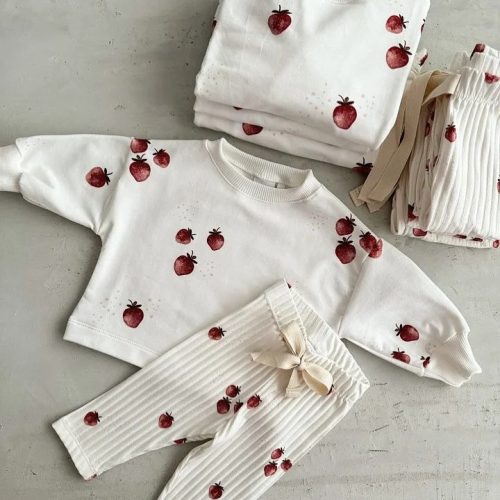 chemise fraise bonheur bébé