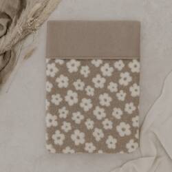deken bloem taupe deken bloem taupe