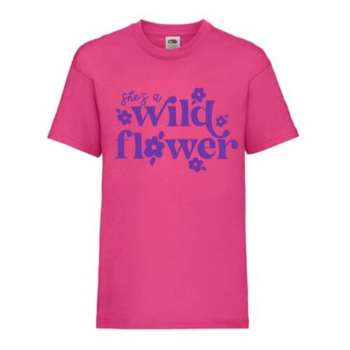 shirt wild flower candy pink