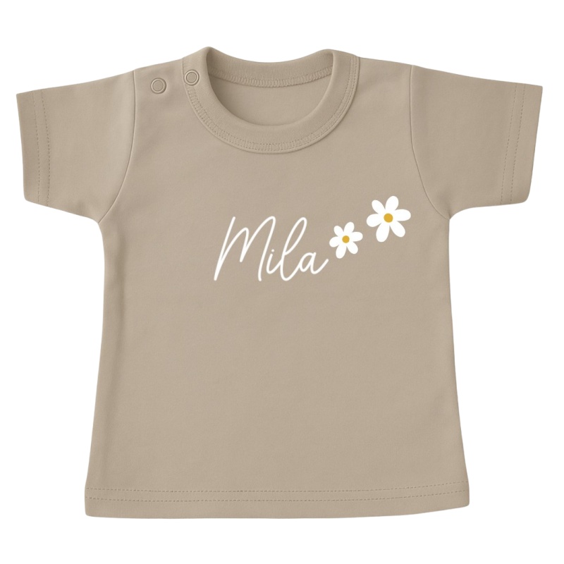 naam shirt meisje zand bloemen naam shirt meisje zand bloemen
