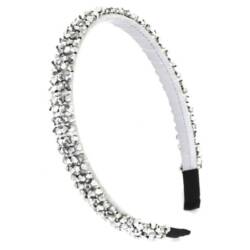 Zilveren haarband met steentjes smal en geschikt voor meisjes en dames Zilveren haarband met steentjes, smal en geschikt voor meisjes en dames
