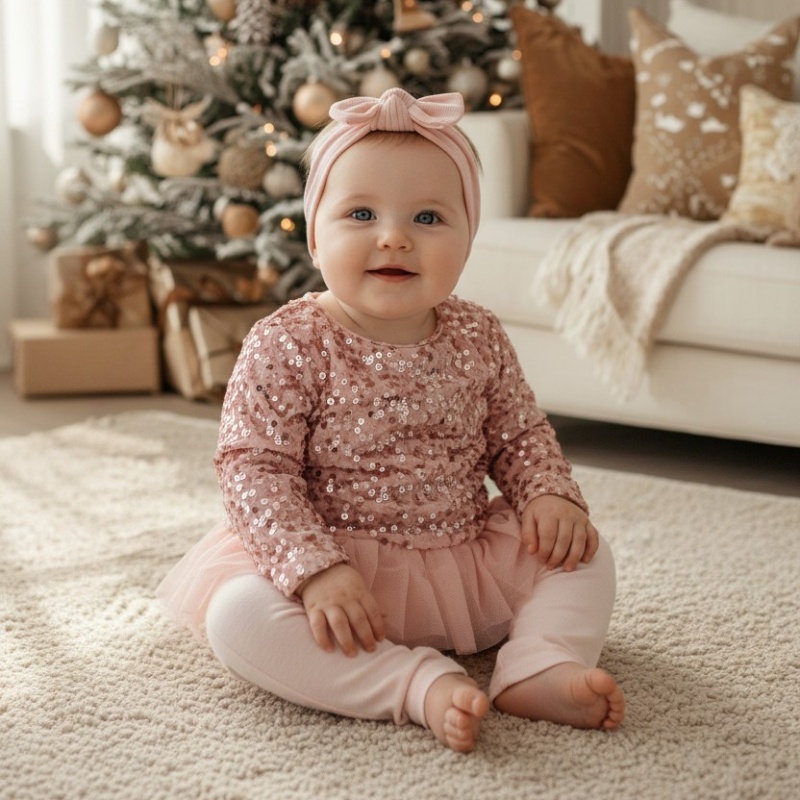glitter roze set