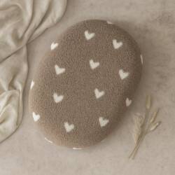 teddy relaxhoes taupe met witte hartjes teddy relaxhoes taupe met witte hartjes