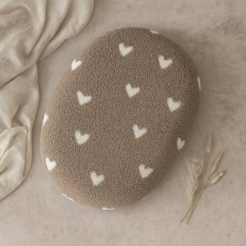 teddy relaxhoes taupe met witte hartjes teddy relaxhoes taupe met witte hartjes