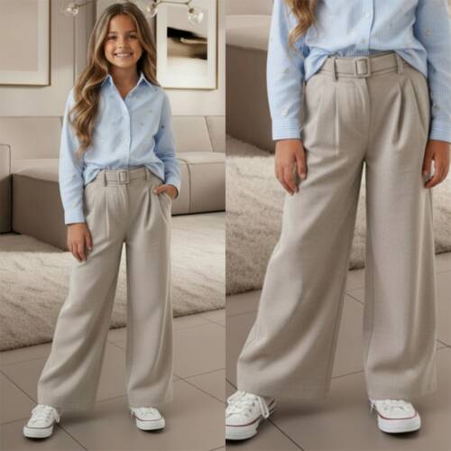 Linnen look meisjes pantalon Linnen look meisjes pantalon