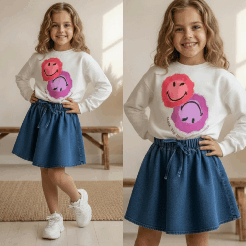 meisjes rok denim